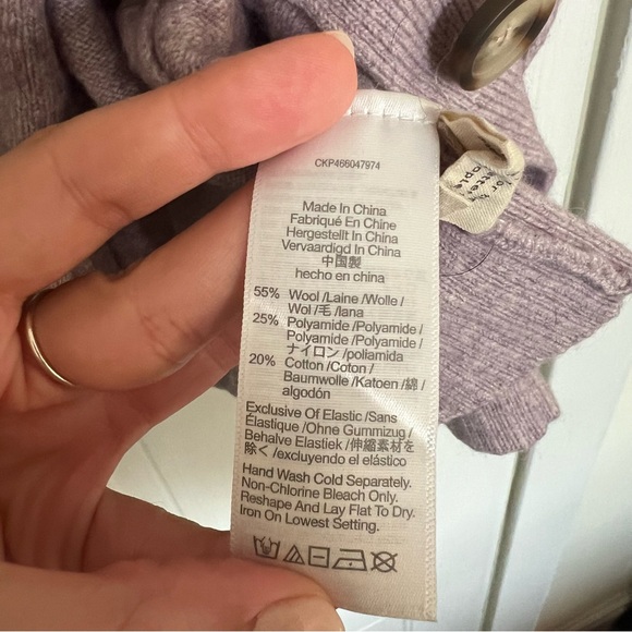 Purple Madewell Cropped Sweater Tank and Cardigan - Picture 6 of 6